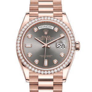 Rolex Day-Date 36 Oyster 36 mm Everose gold and diamonds 128345RBR