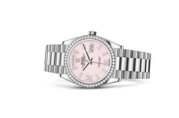 Rolex Day-Date 36 Oyster 36 mm white gold and diamonds 128349RBR - Image 2