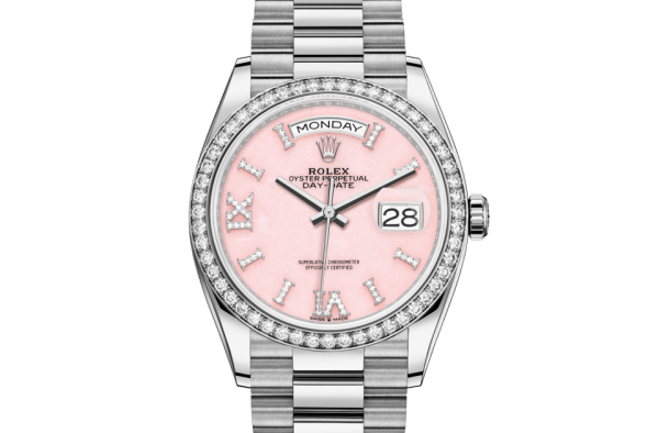 Rolex Day-Date 36 Oyster 36 mm white gold and diamonds 128349RBR