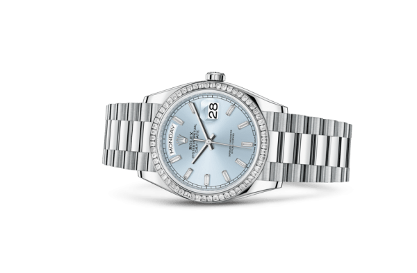 Rolex Day-Date 36 Oyster 36 mm platinum and diamonds 128396TBR - Image 2