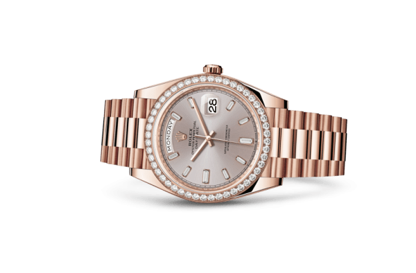 Rolex Day-Date 40 Oyster 40 mm Everose gold and diamonds 228345RBR - Image 2