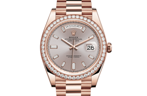 Rolex Day-Date 40 Oyster 40 mm Everose gold and diamonds 228345RBR