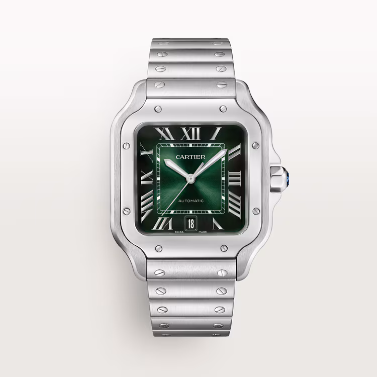 Cartier Santos acier automatique Dial Royal Green